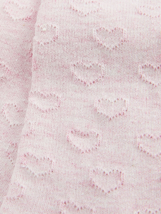 Dsiney Kidz - Pink Cotton Rich Textured Heart Tights image 2