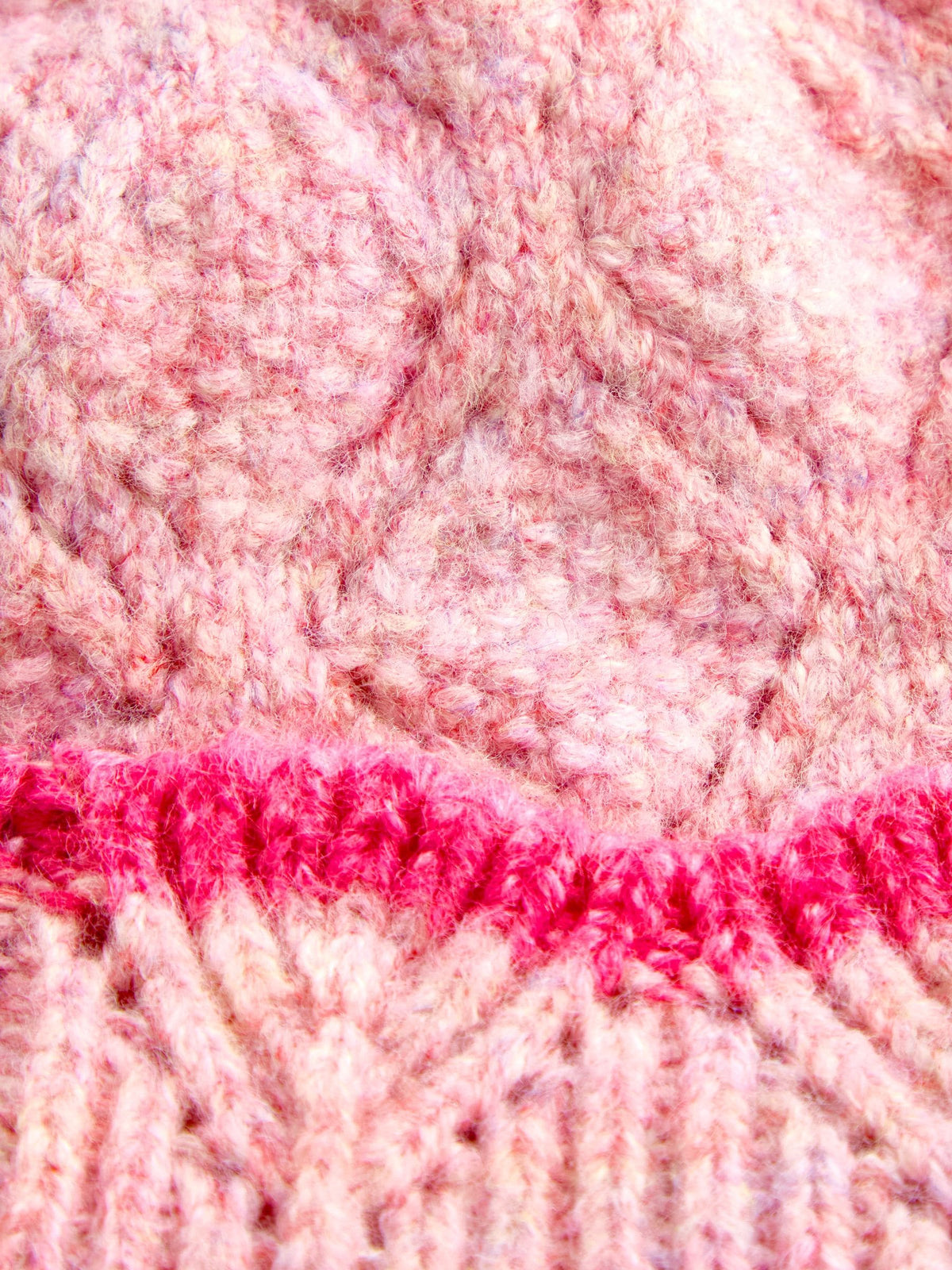 Jojo Maman Bébé Pink Cherry Pom Pom Knitted Hat - image 4
