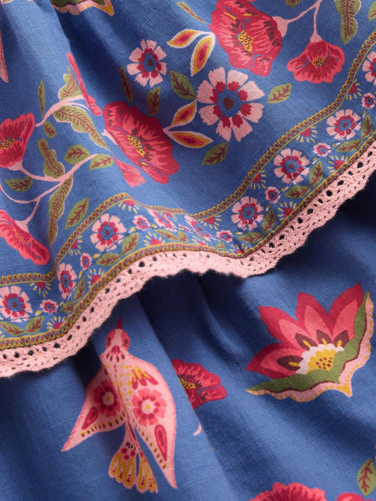 Boden Blue Printed Tiered Woven Dress - image 3