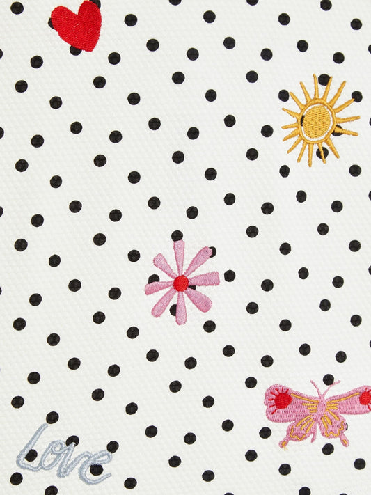 Dsiney Kidz - Angels By Accessorize White Girls Embroidered Polka Dot Swimsuit image 2