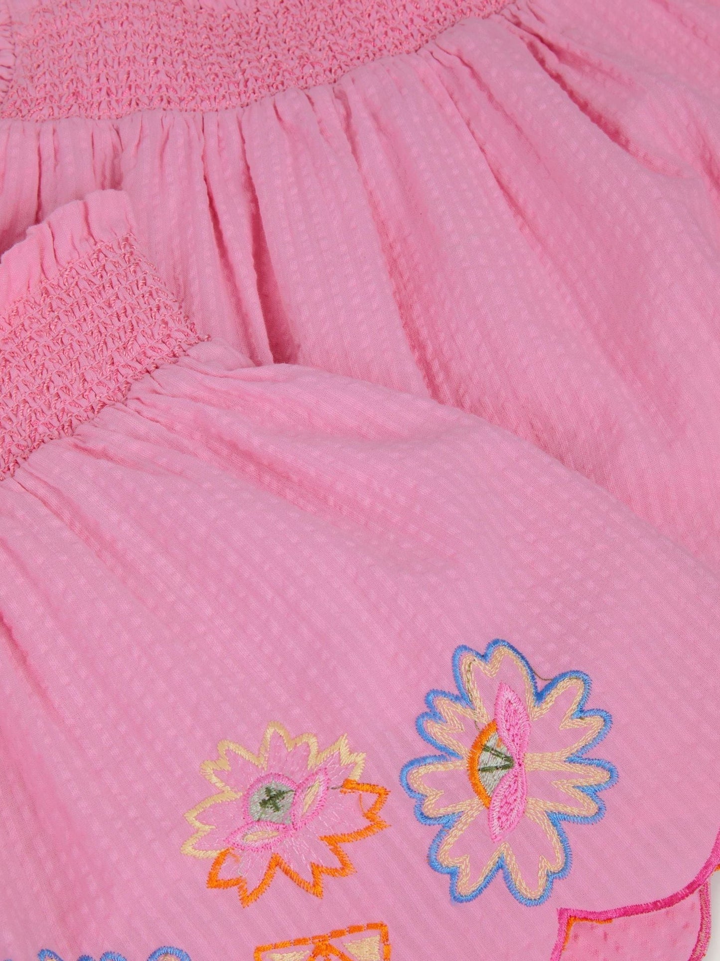 Monsoon Pink Floral Embroidered Cami Top & Shorts Set image 2