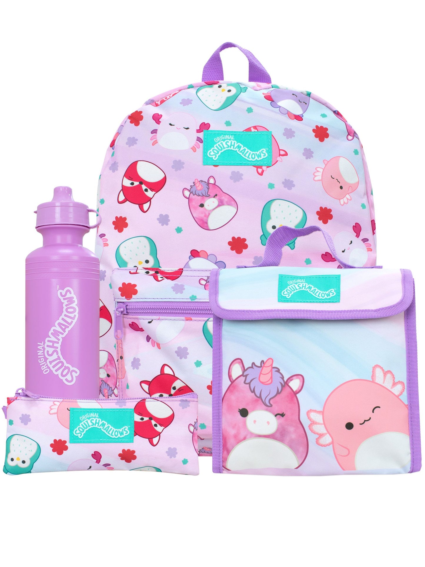 Character Purple Squishmallows 4 Pc Backpack Set image 1
