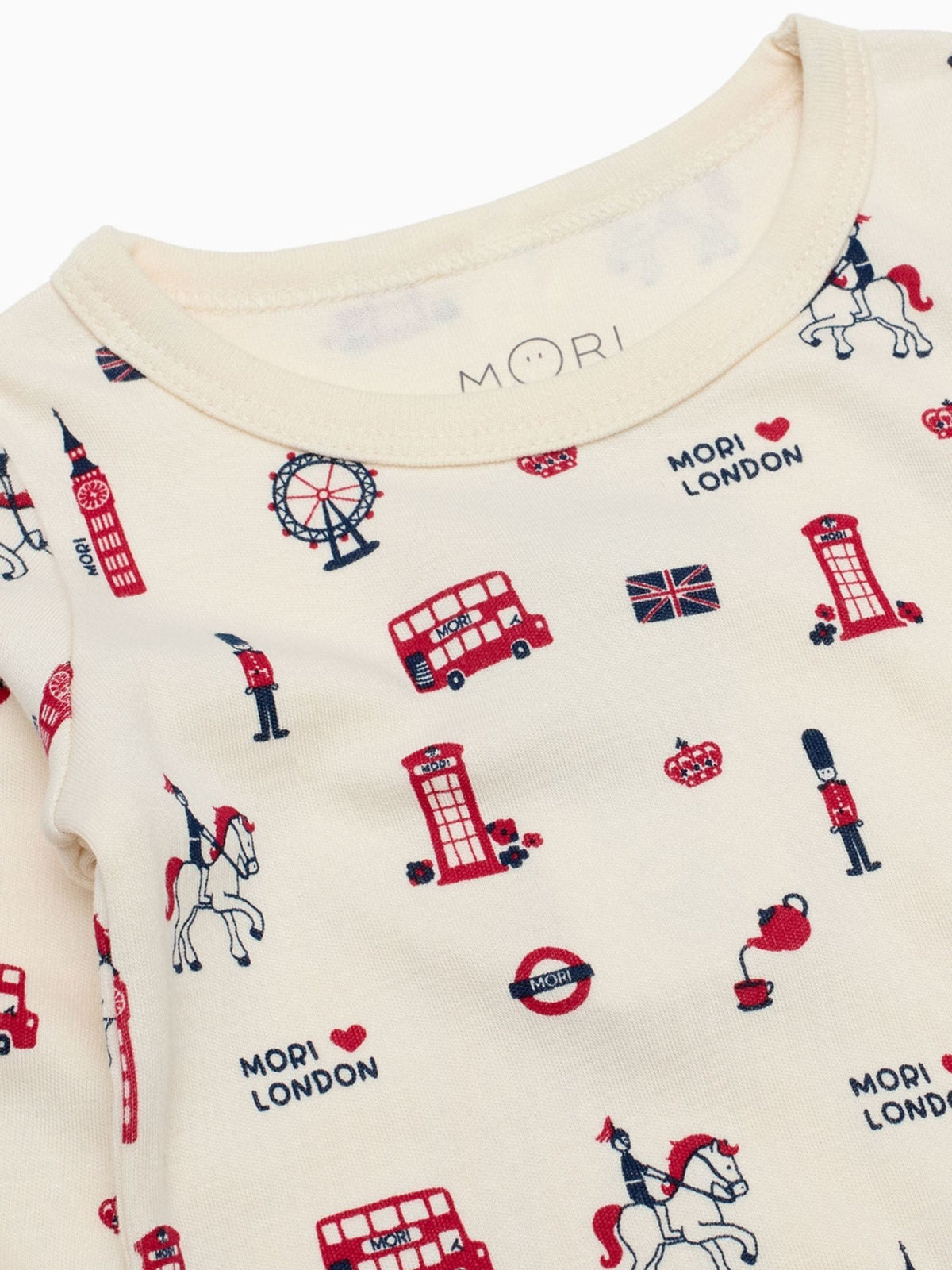 MORI Cream Supersoft London Print Pyjamas Set - image 3
