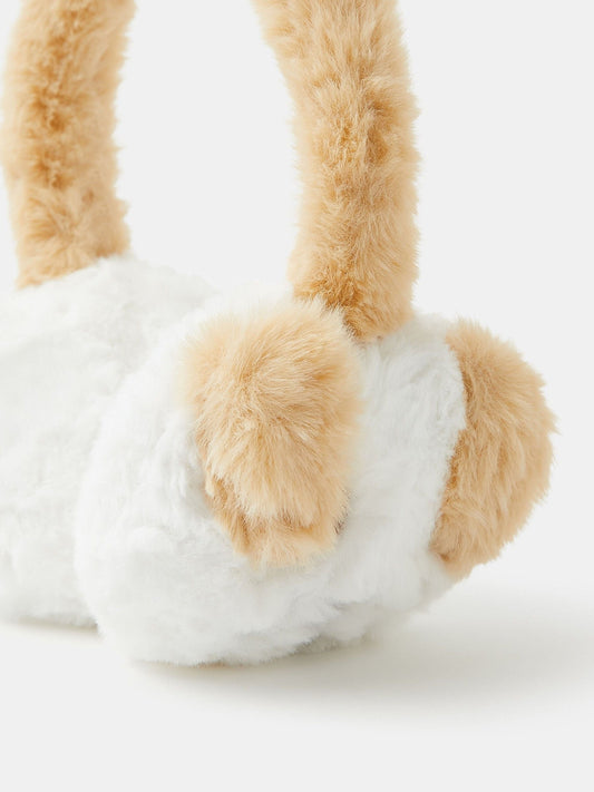 Angels By Accessorize White Fluffy Dog Ear Muffs - image 2