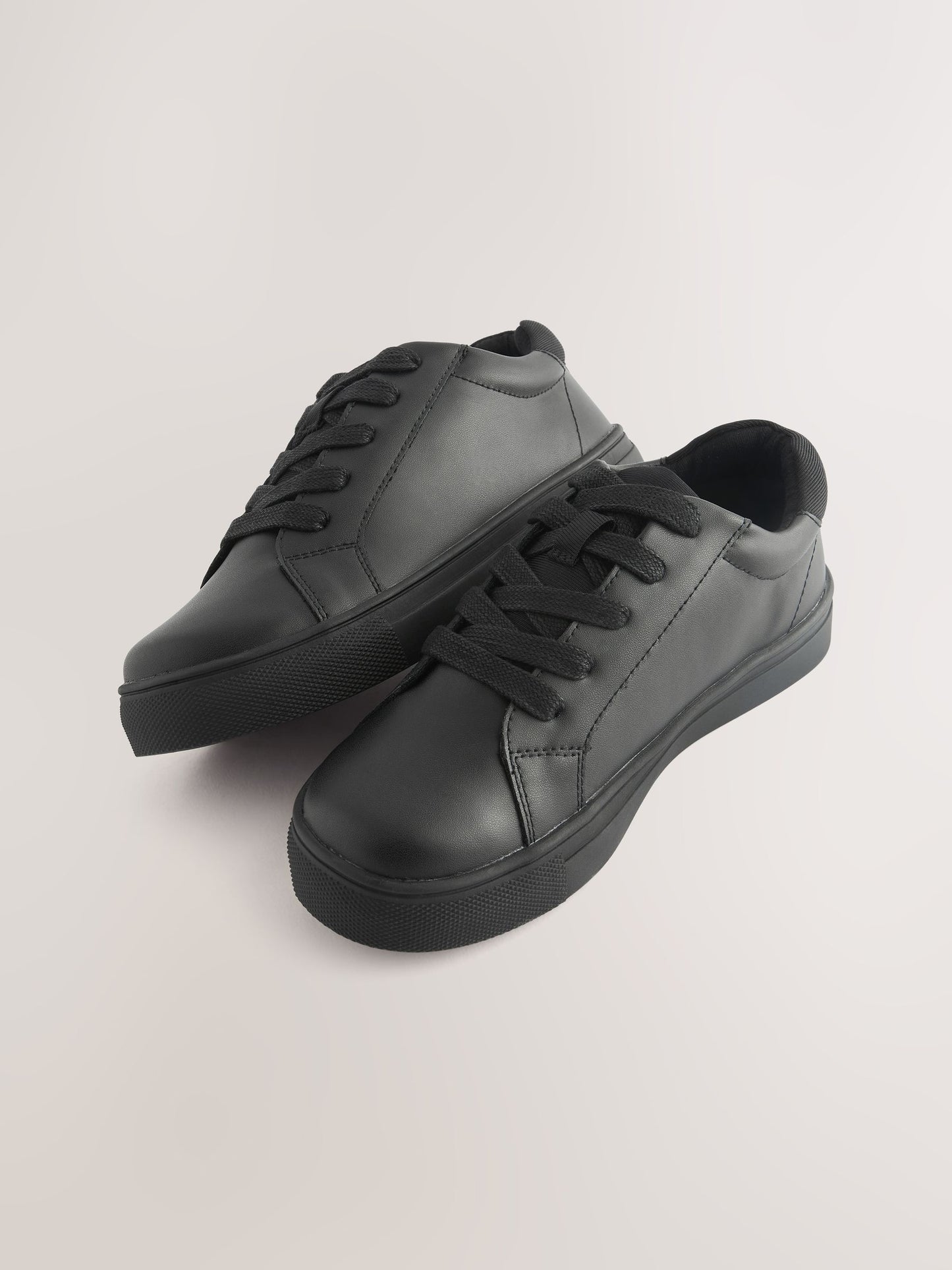 Black Wide Fit (G) Lace Up School Shoes image 5