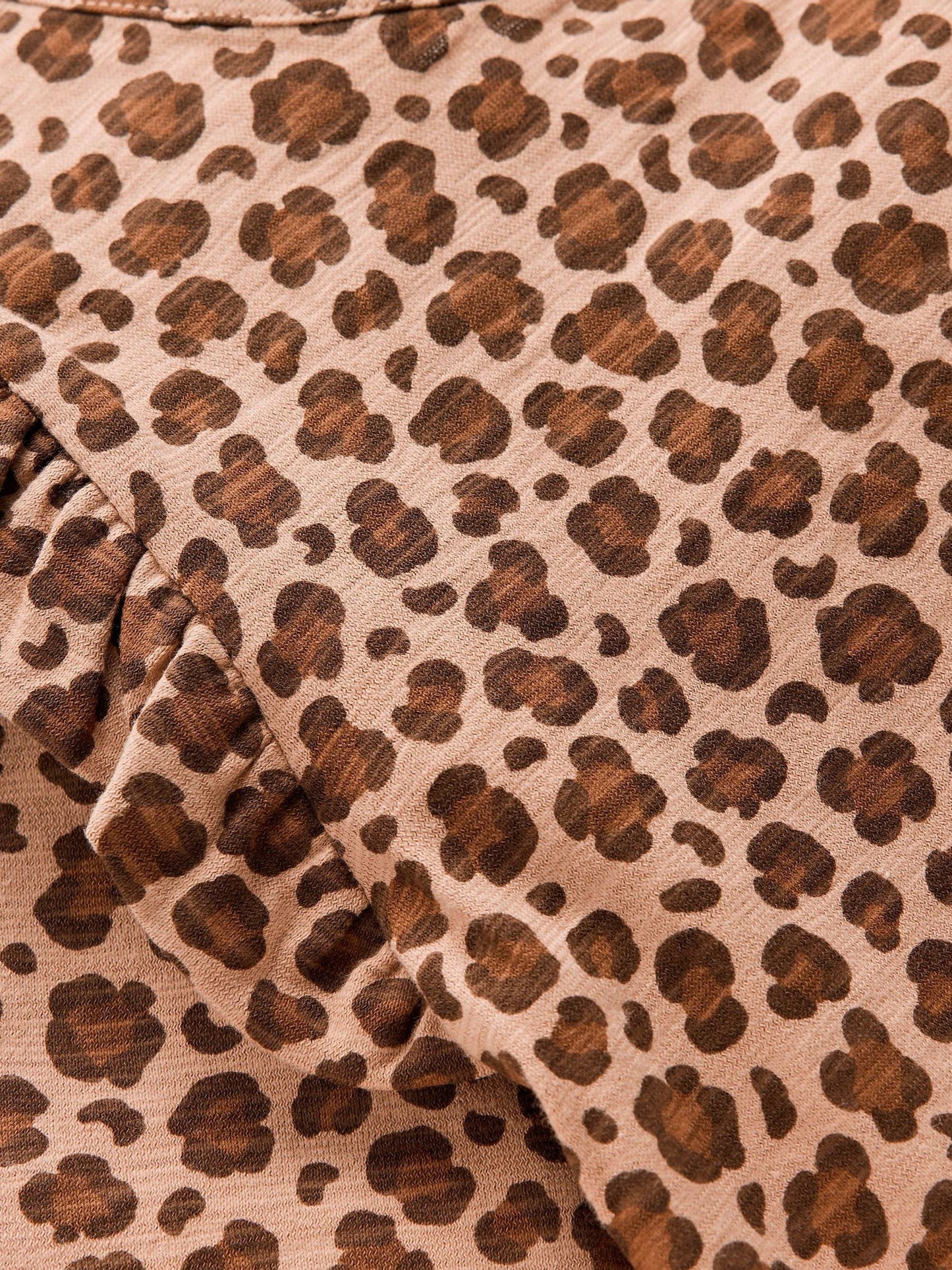 Dsiney Kidz - Boden Brown Frill Sleeve Slub Top image 3