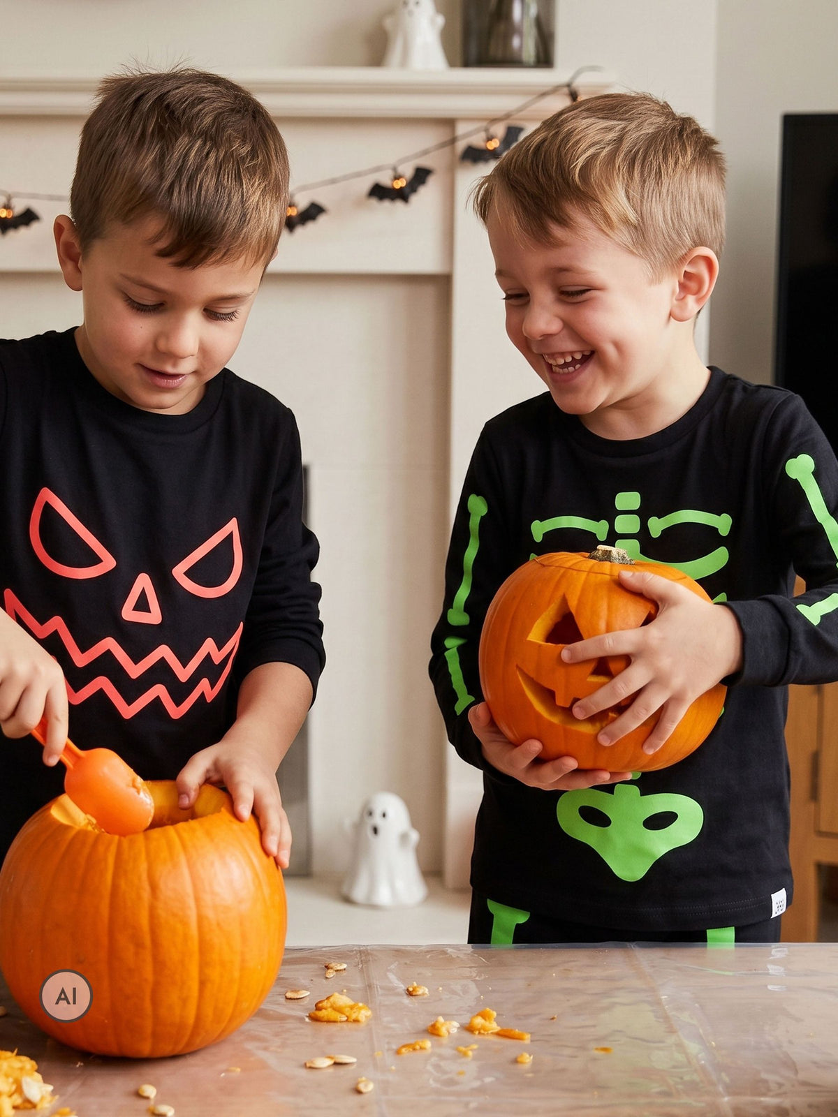 Harry Bear Black Glow In The Dark Pyjamas Skeleton - image 11