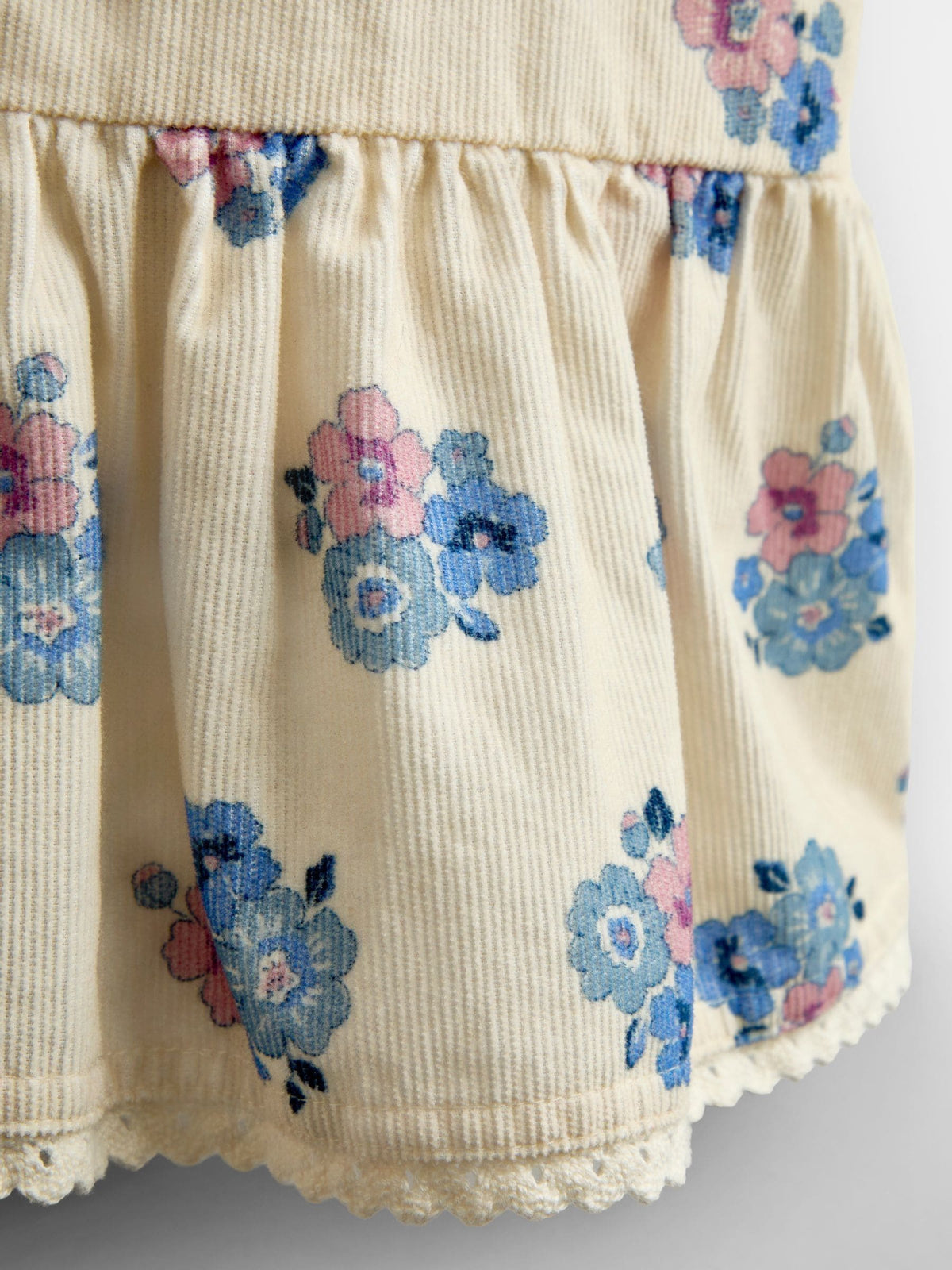 JoJo Maman Bébé Cream Floral Printed Cord Drop Waist Dress - image 4