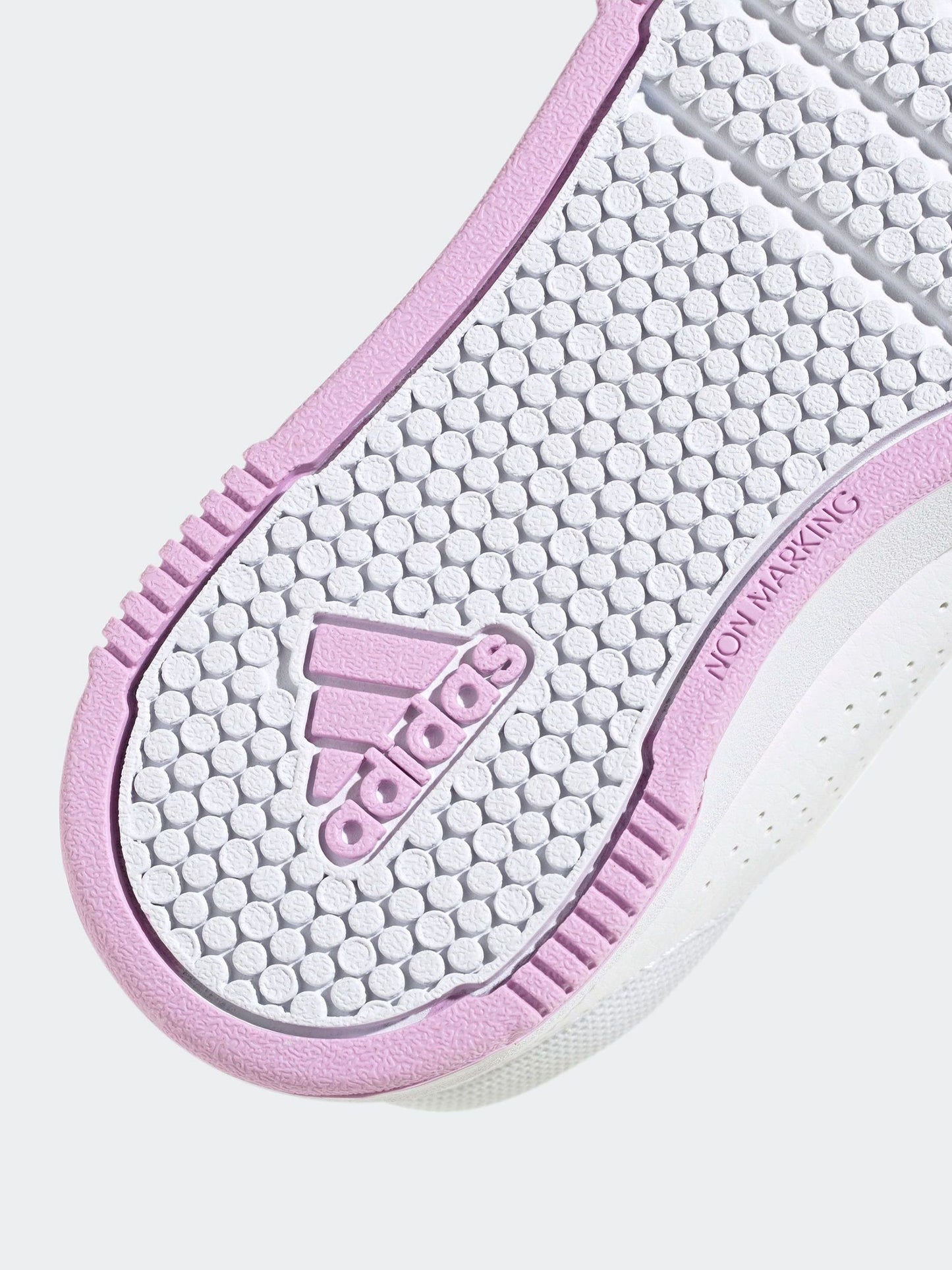 adidas White/Pink Tensaur Hook and Loop Kids Trainers image 8