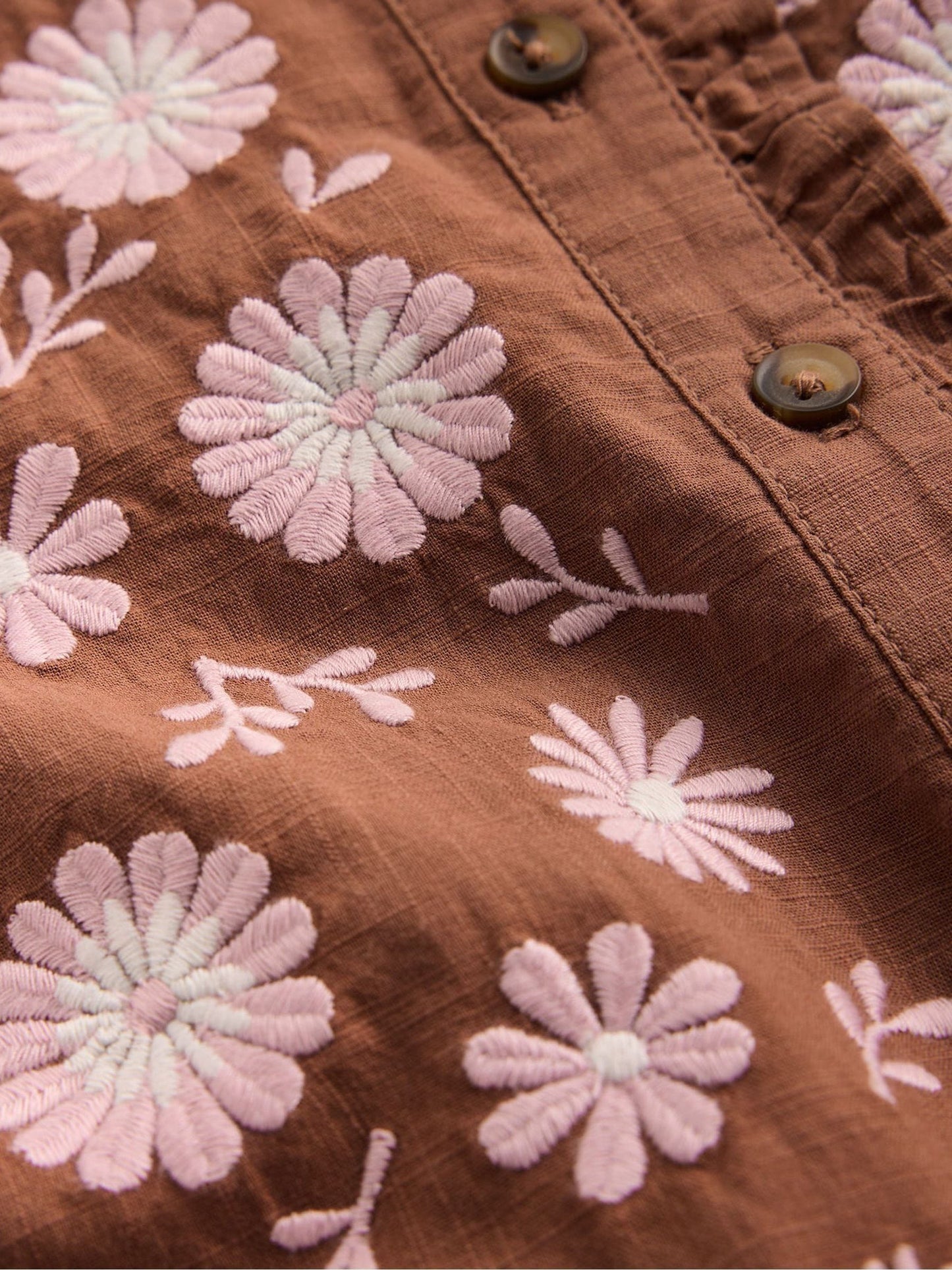 Dsiney Kidz - Boden Brown Ruffle Shirt Dress image 3