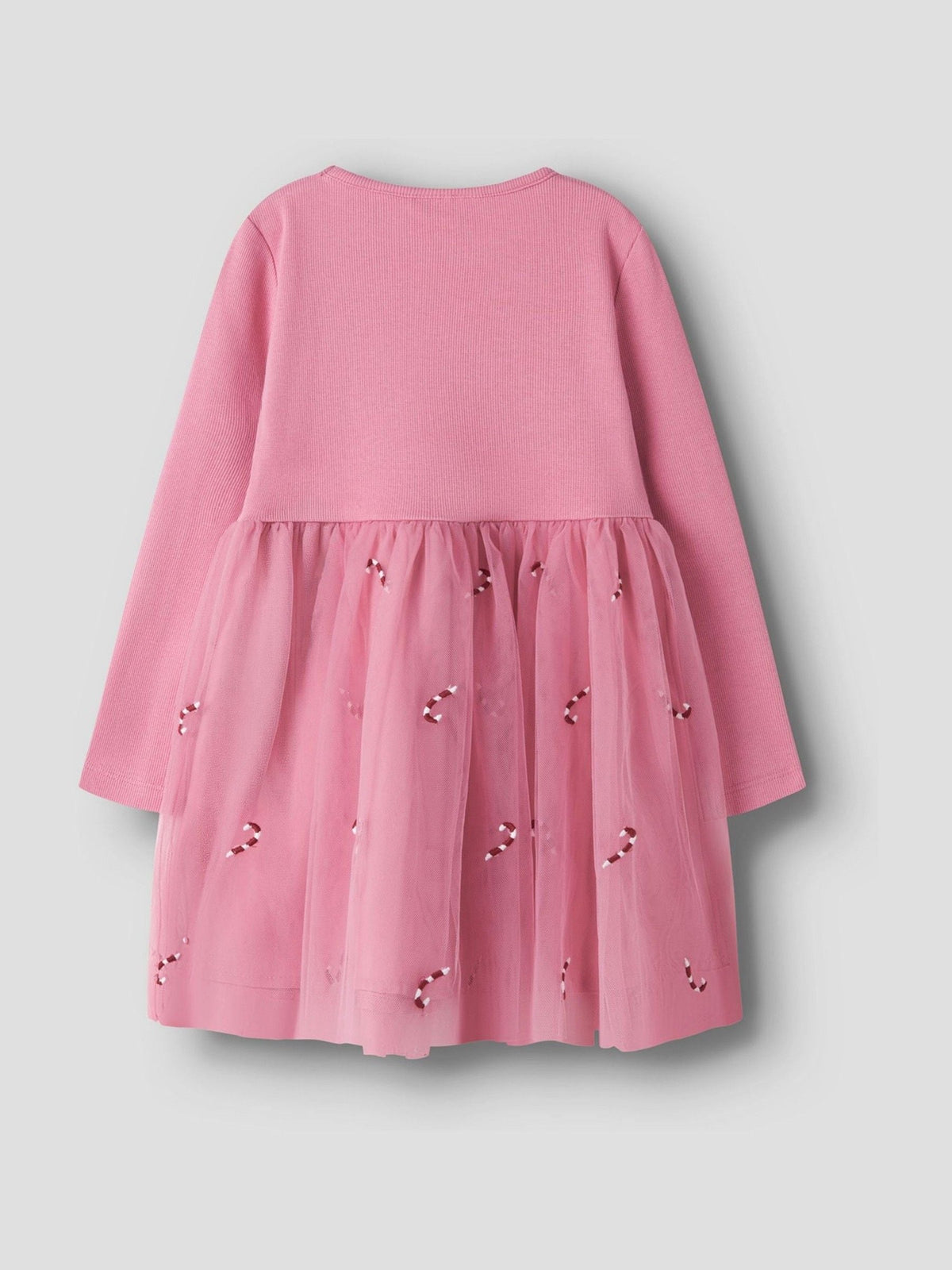 Name It Pink Candy Cane Christmas Tulle Dress - image 2