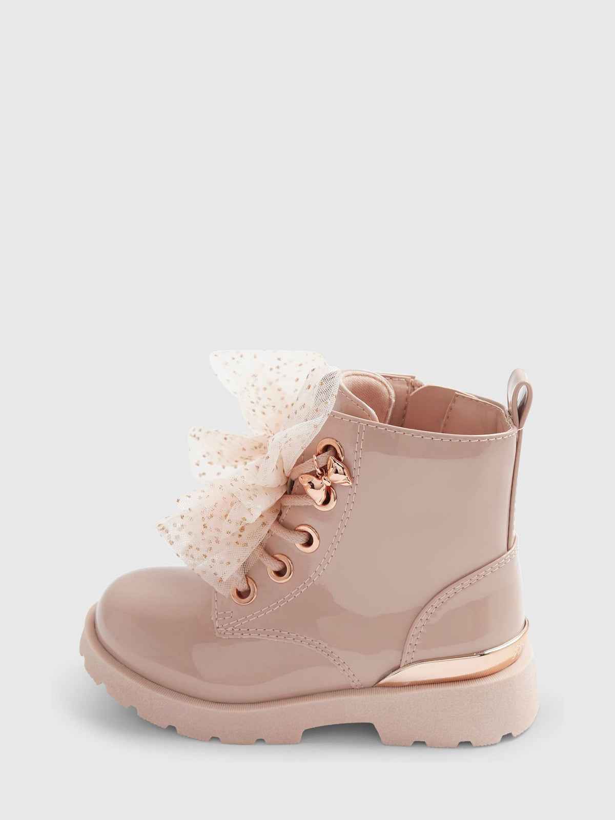 River Island Pink Lace Up Bow Boots - image 5