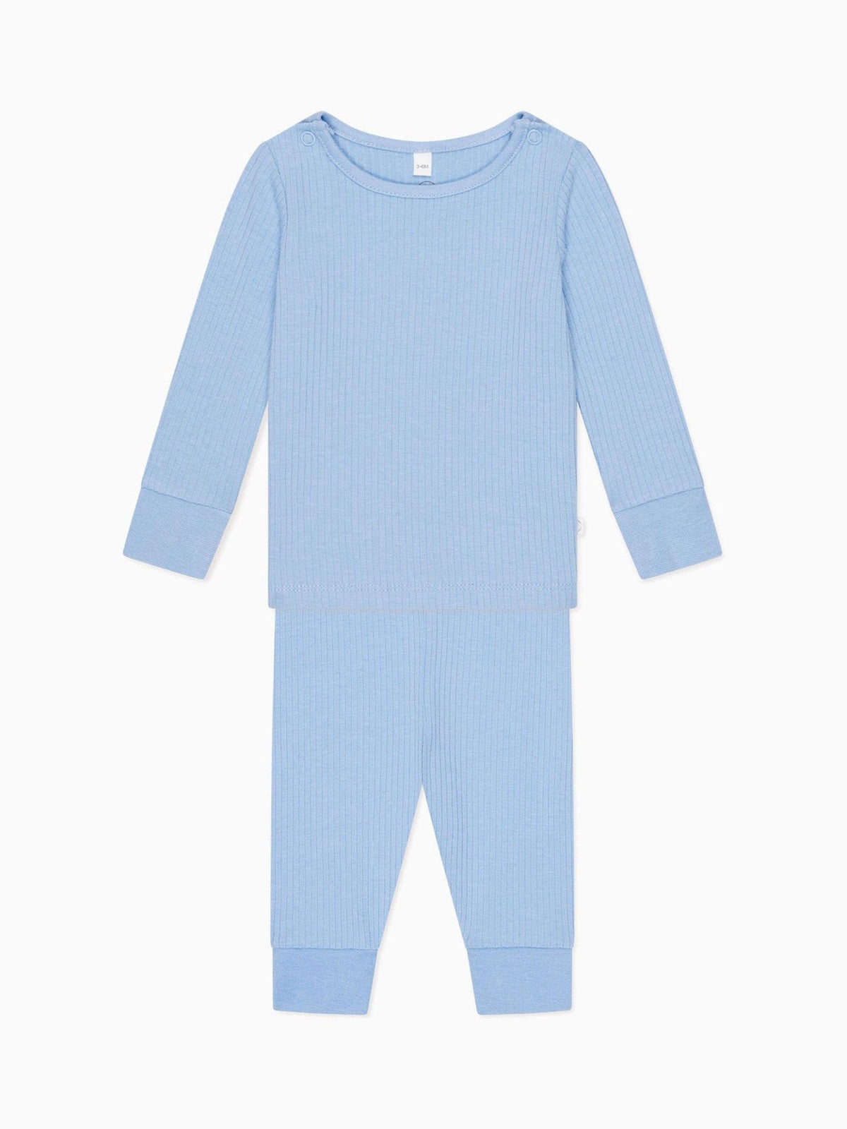 MORI Blue Supersoft Ribbed Pyjamas Set - image 2