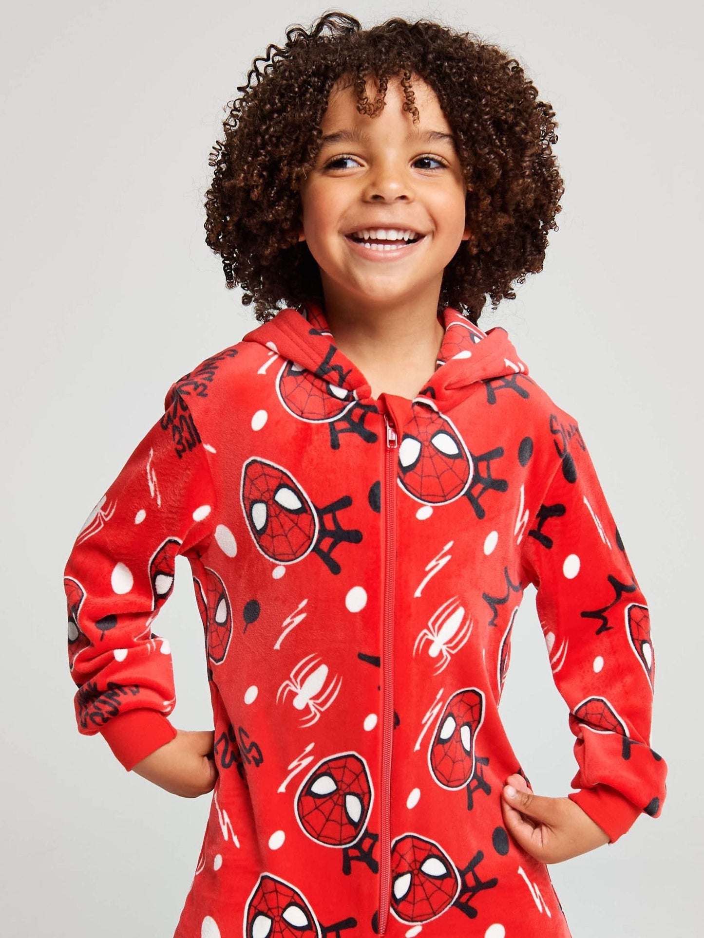 Dsiney Kidz - Brand Threads Red Spiderman Fleece All-In-One image 4