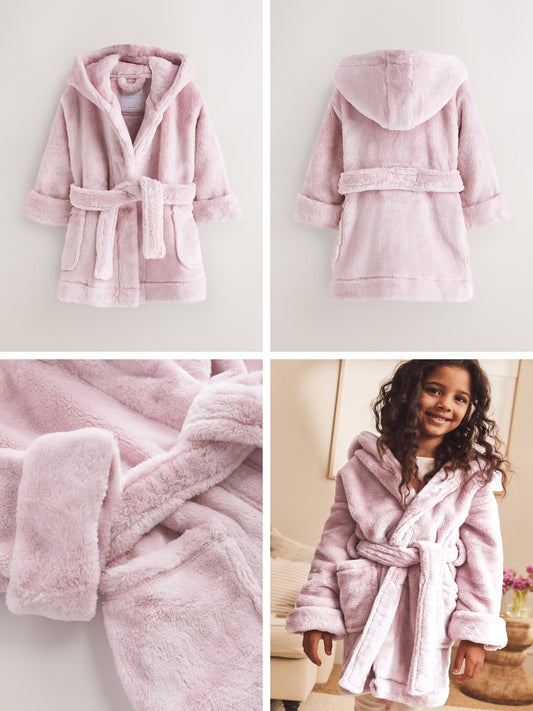Pink Soft Touch Fleece Dressing Gown (9mths-16yrs) image 2