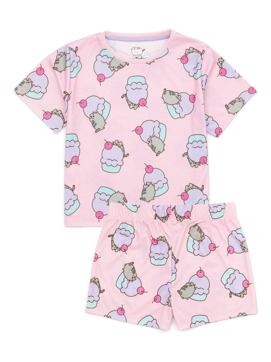 Vanilla Underground Pink Girls Pusheen Pyjamas 2 Pack - image 2