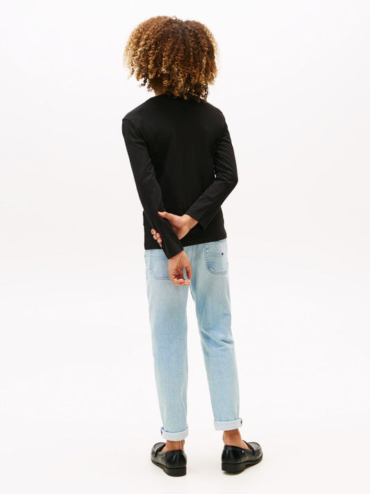 Tommy Hilfiger Black Basic Long Sleeve Top image 2