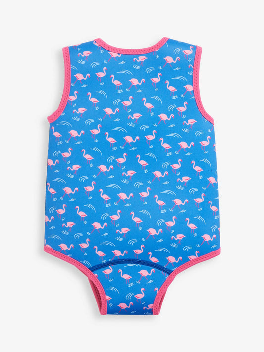 JoJo Maman Bébé Blue Flamingo Print Baby Wetsuit image 2