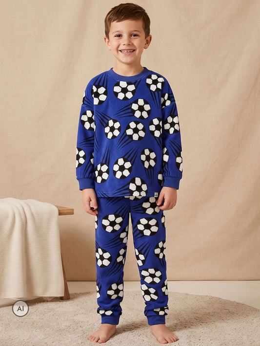 Harry Bear Blue Football Fleece Pyjamas - image 1