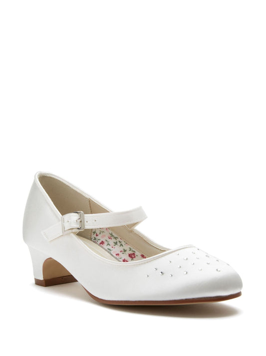 Dsiney Kidz - Rainbow Club Cream Kids Verity Satin Bridesmaid Shoes image 2