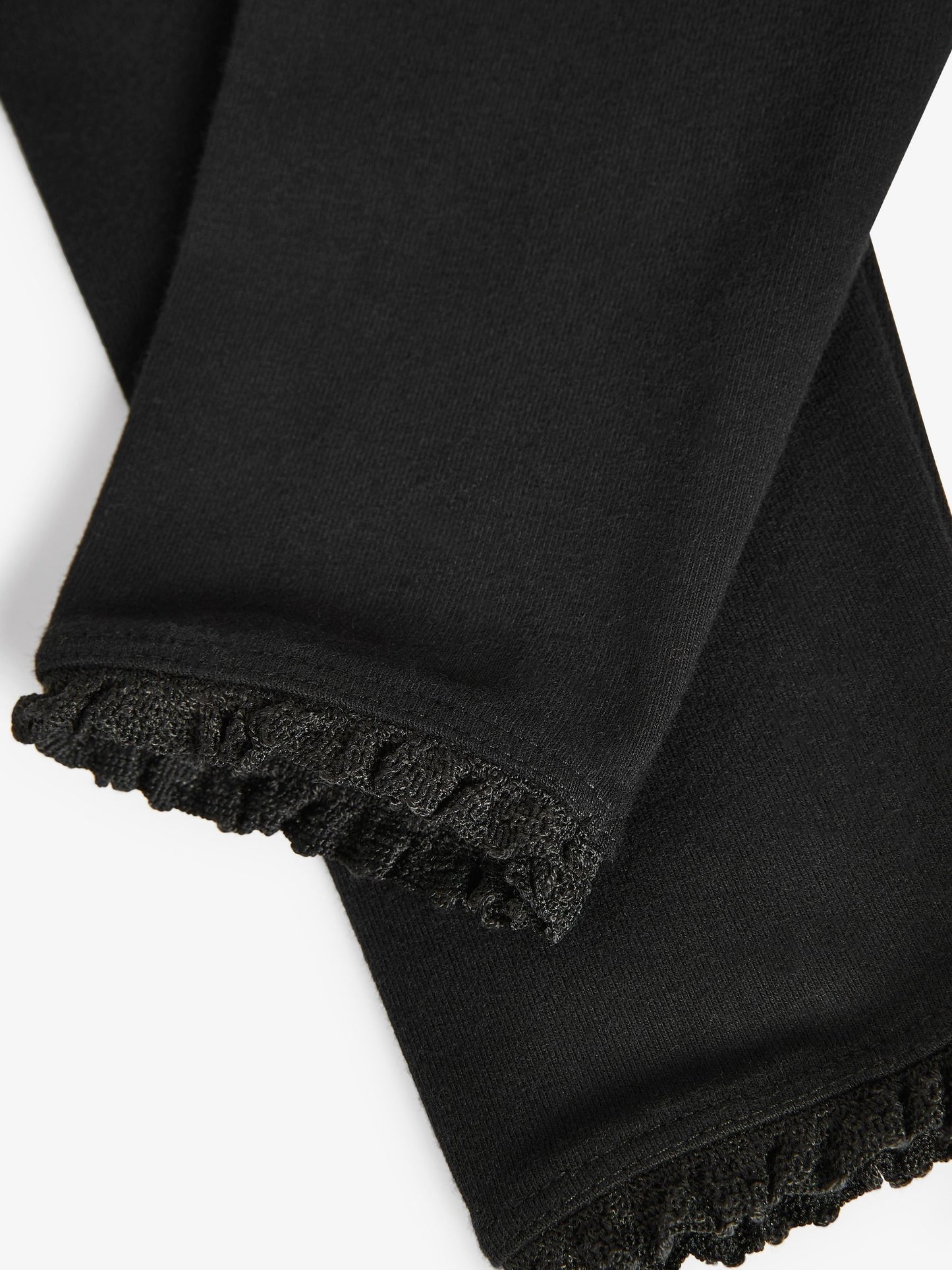 Black Lace Trim Leggings (3mths-7yrs) image 3