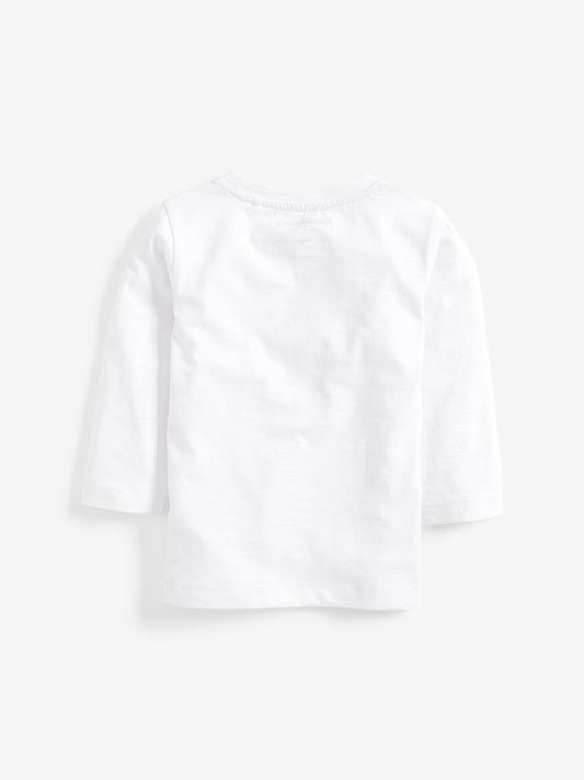 White Long Sleeve Plain T-Shirt (3mths-7yrs) image 2