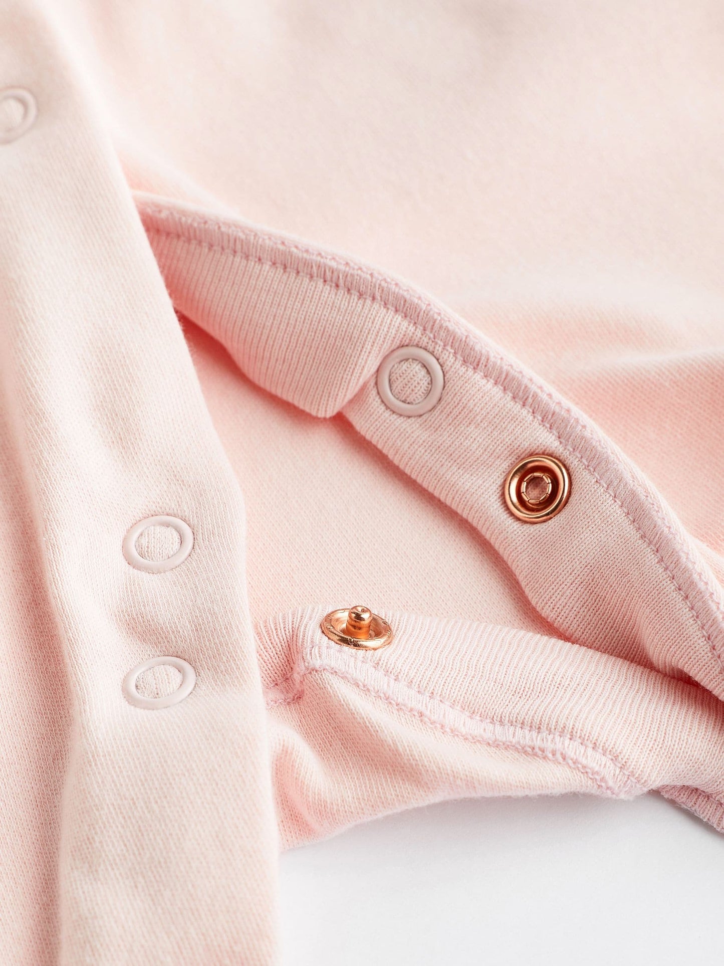Pink/White 3 Pack Baby Sleepsuits (0-2yrs) image 4