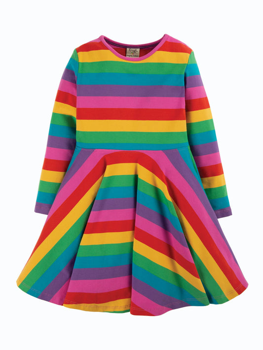 Dsiney Kidz - Pink Cotton Rich Rainbow Full Skirt Skater Dress image 2