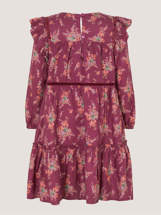 Monsoon Red Long Sleeve Floral Print Dress - image 2