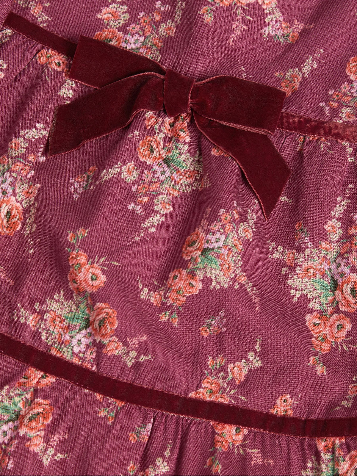 Monsoon Red Long Sleeve Floral Print Dress - image 3