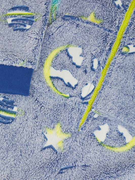 Dsiney Kidz - Monsoon Blue Glow In The Dark Camo Fleece Onesie image 2
