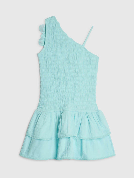 Dsiney Kidz - River Island Blue Asymmetric Crochet Flower Dress image 2