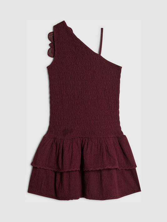Dsiney Kidz - River Island Brown Asymmetric Crochet Flower Dress image 2