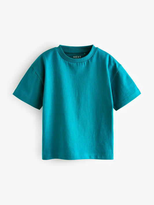 Blue Stripe Relaxed Fit Short Sleeve T-Shirts 5 Pack (3mths-7yrs) image 2