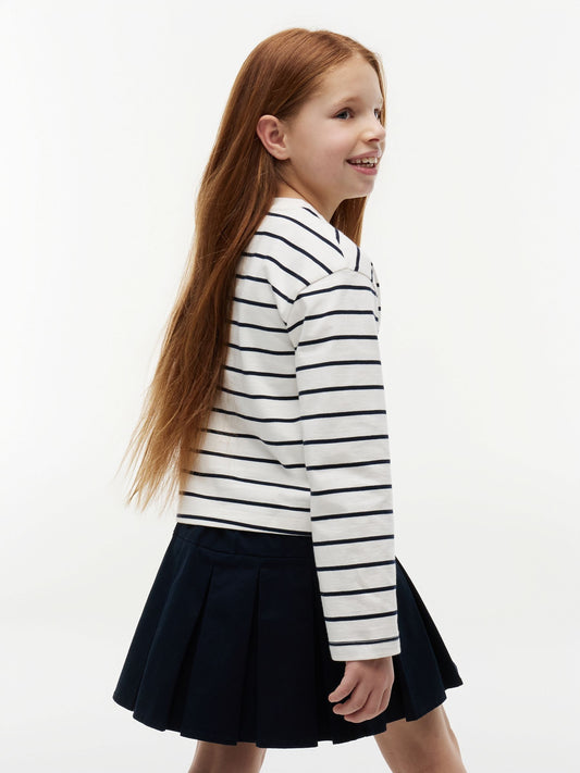 Dsiney Kidz - Tommy Hilfiger White Rope Logo Relaxed Long Sleeve T-Shirt image 2