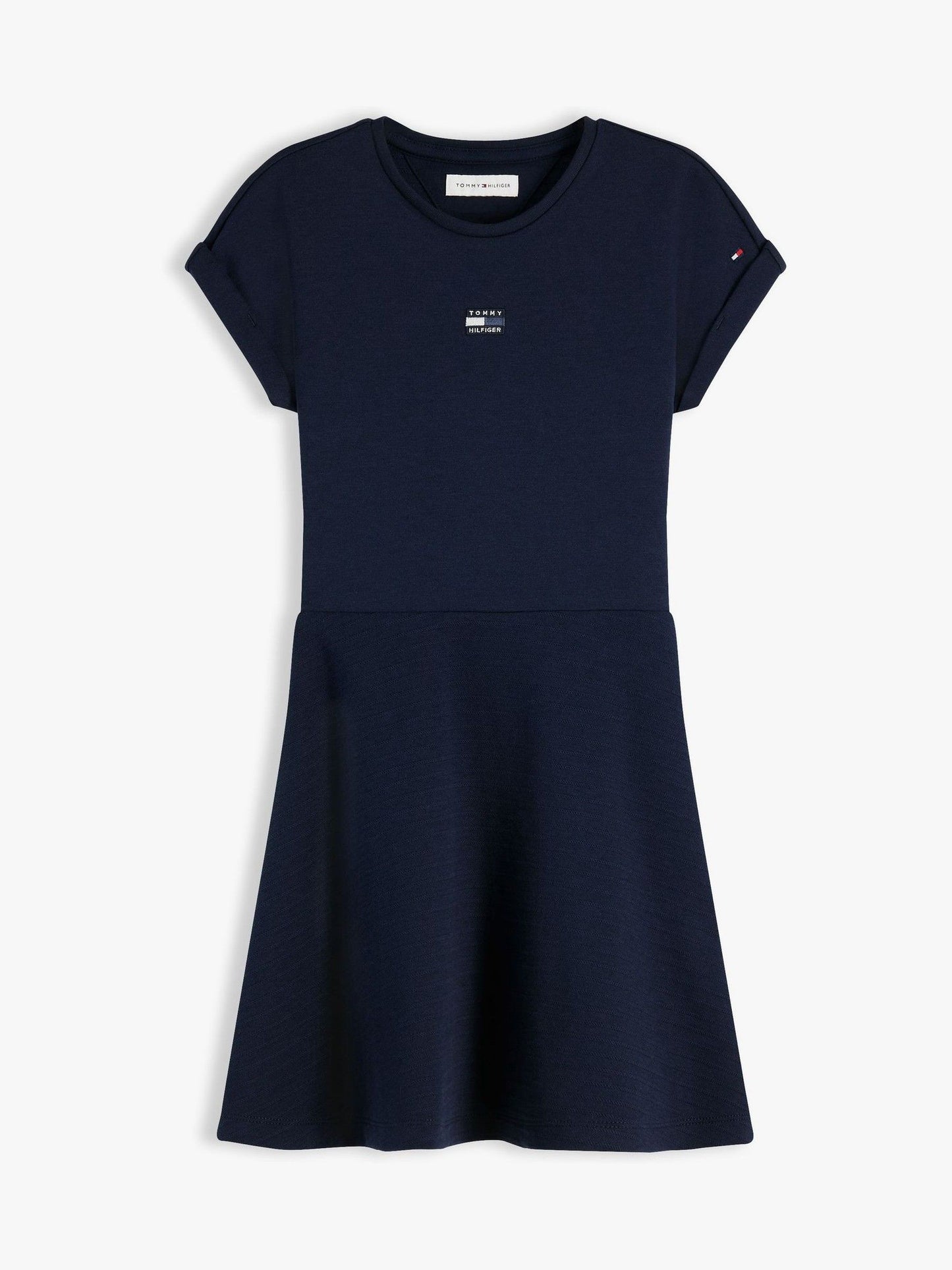 Tommy Hilfiger Navy Blue Tonal Flag Logo Skater Dress image 5