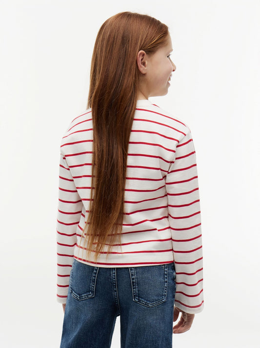Dsiney Kidz - Tommy Hilfiger Red Rope Logo Relaxed Long Sleeve T-Shirt image 2
