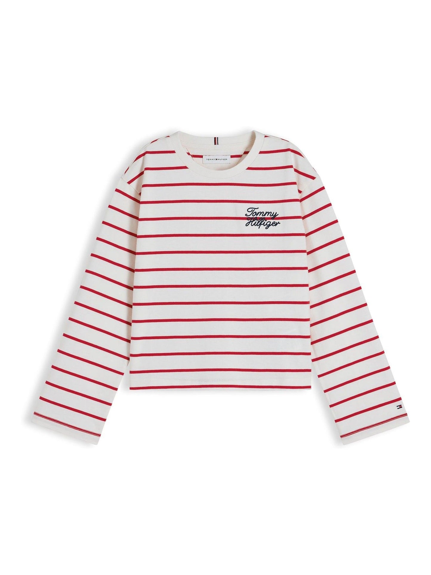 Tommy Hilfiger Red Rope Logo Relaxed Long Sleeve T-Shirt image 5