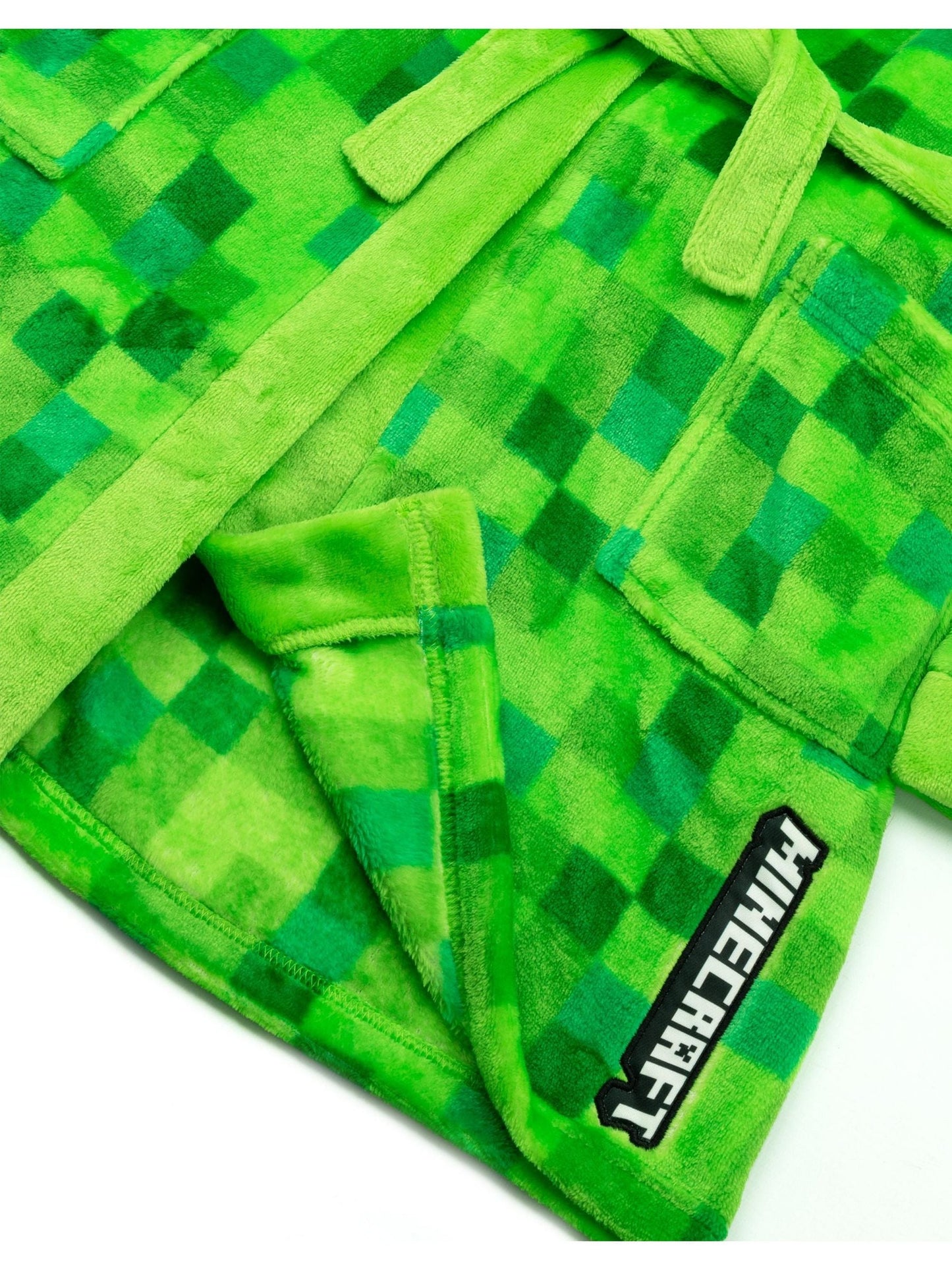 Dsiney Kidz - Vanilla Underground Green Minecraft Unisex Kids Fleece Dressing Gown Robe image 4