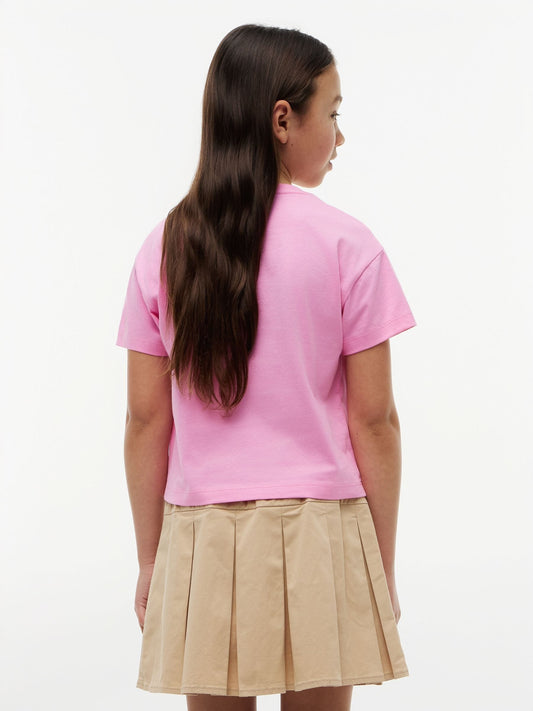 Dsiney Kidz - Tommy Hilfiger Pink Rhinestone Logo Relaxed T-Shirt image 2
