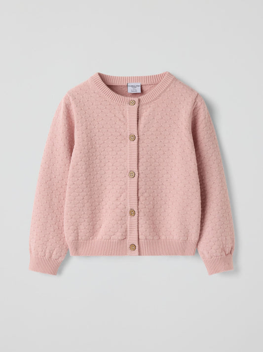 Polarn O. Pyret Pink Knitted Cardigan - image 1