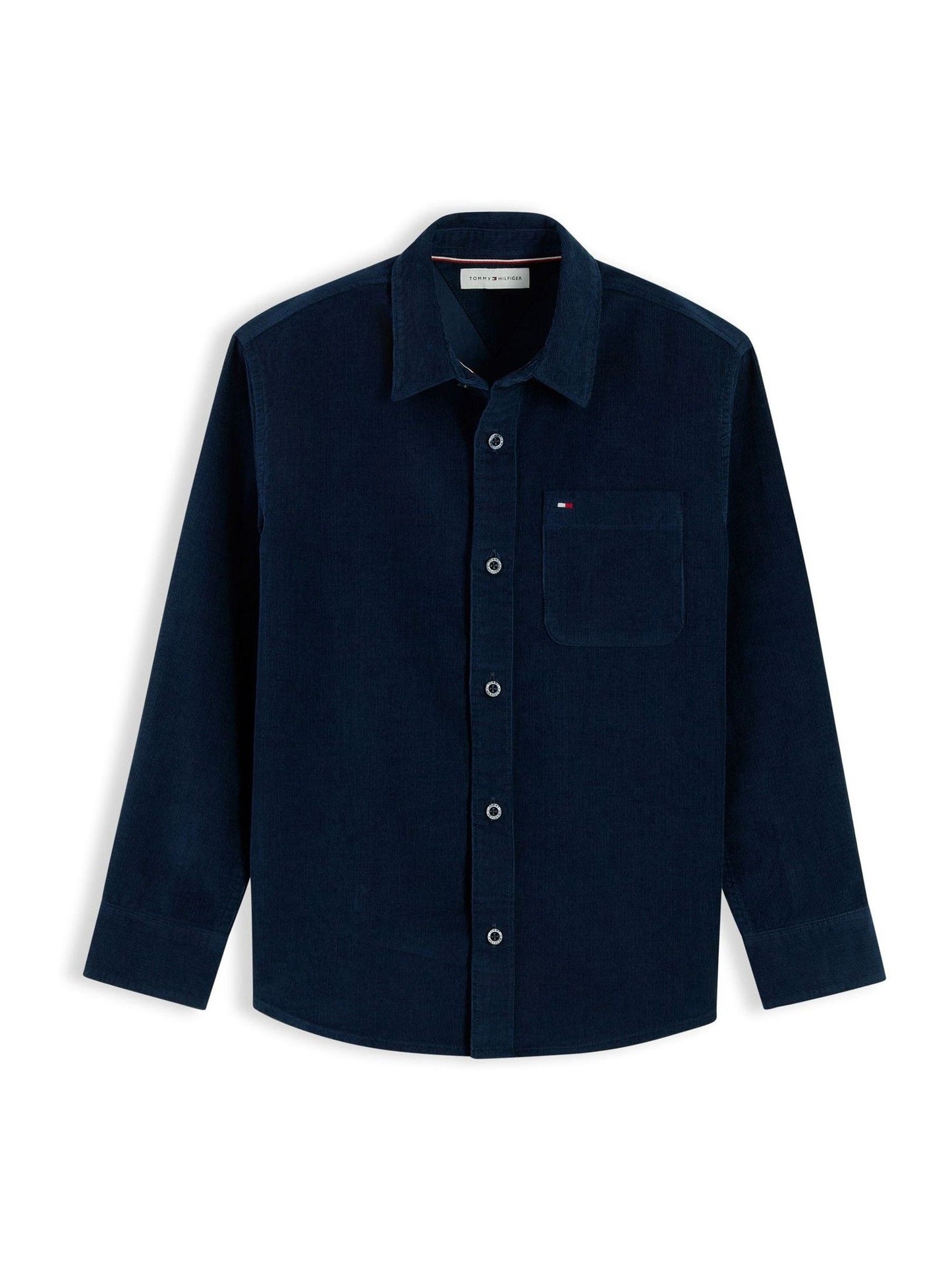Dsiney Kidz - Tommy Hilfiger Blue Regular Fit Patch Pocket Corduroy Shirt image 5