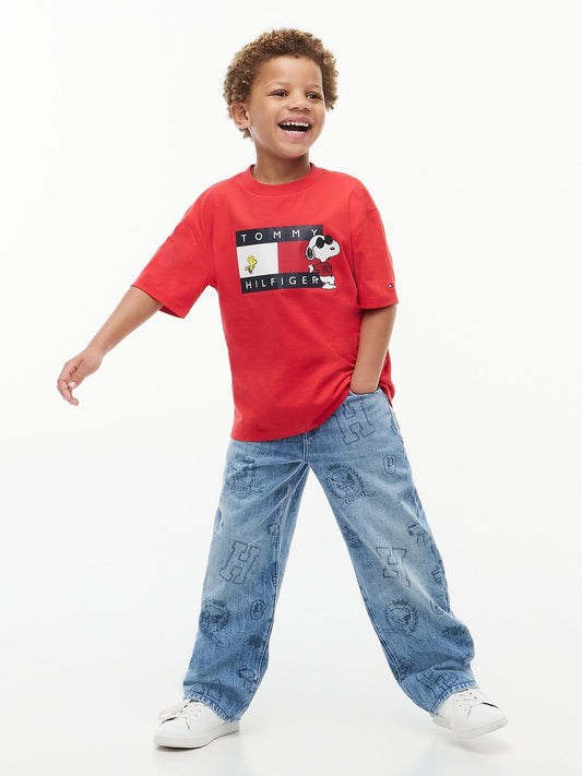 Dsiney Kidz - Tommy Hilfiger Red Peanuts® Flag Graphic Jersey T-Shirt image 2