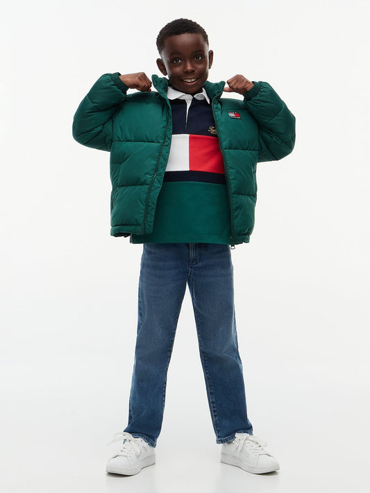 Dsiney Kidz - Tommy Hilfiger Green Essential Ripstop Relaxed Puffer Jacket image 2