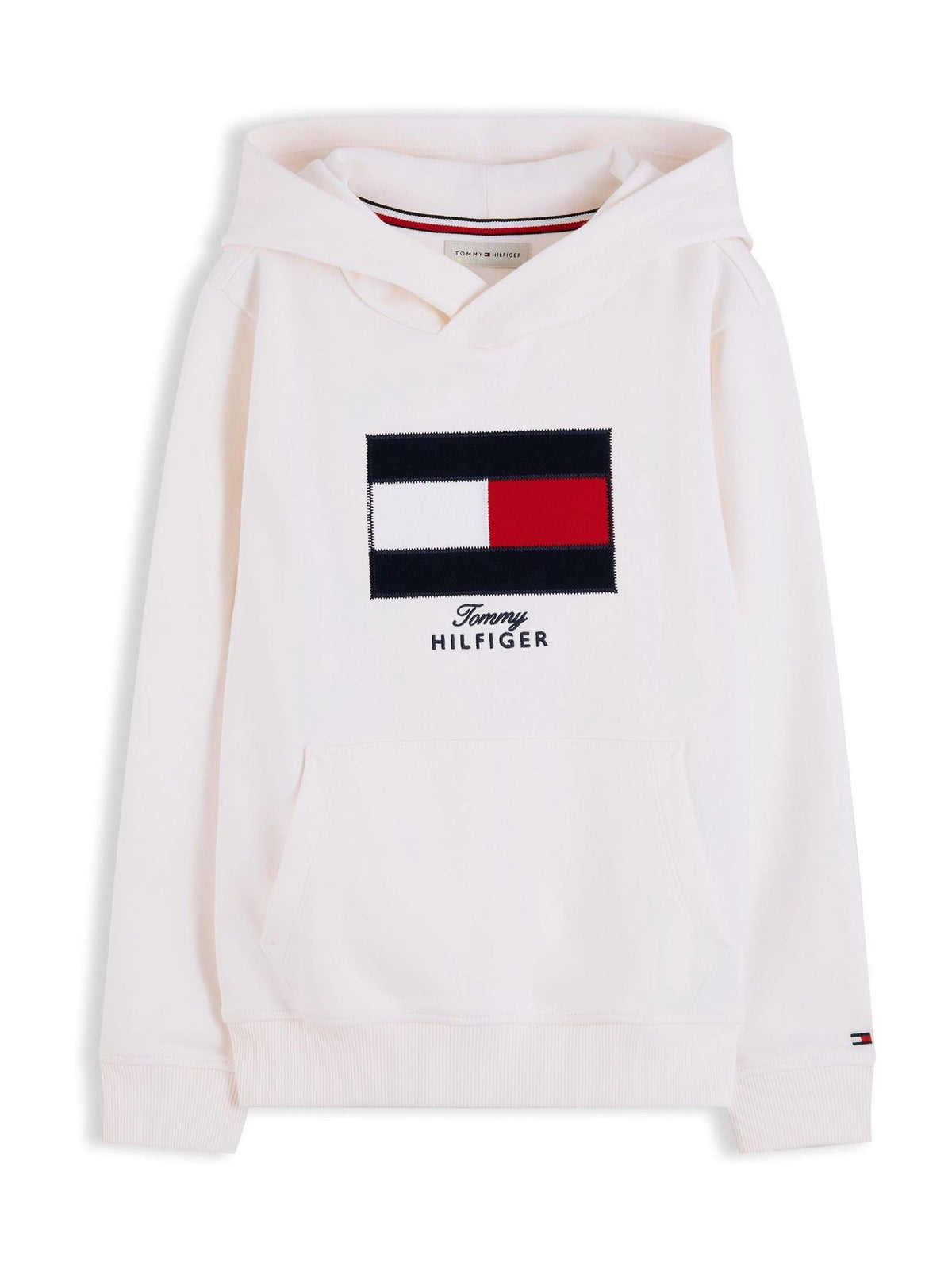 Tommy Hilfiger White Logo Interlock Knit Hoodie - image 5