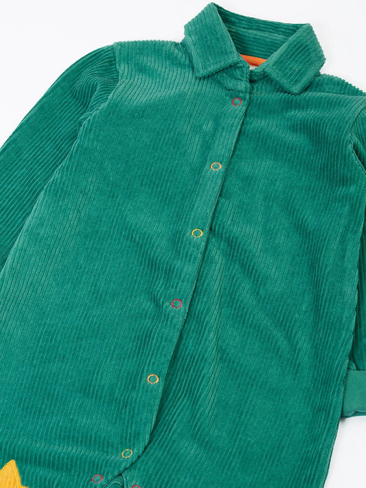 Dsiney Kidz - Frugi Green Coombe Cord Romper image 2