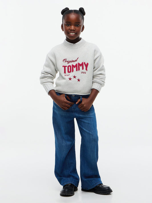 Dsiney Kidz - Tommy Hilfiger Blue Mabel High Rise Wide Leg Faded Jeans image 2
