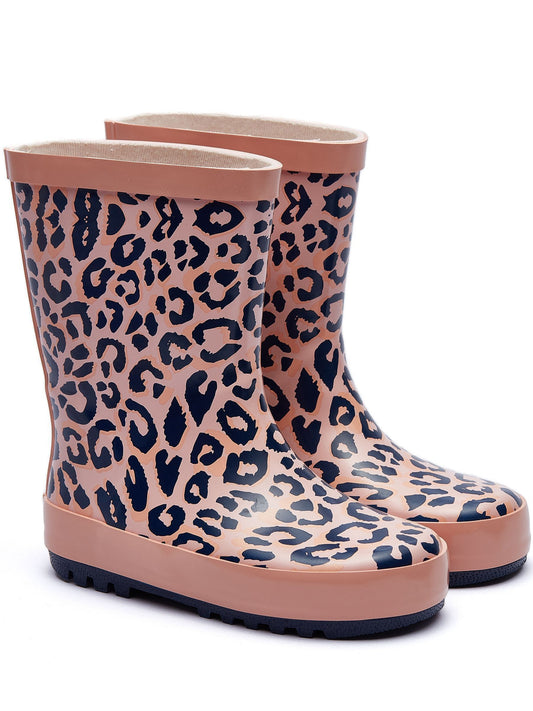 Harry Bear Purple Leopard Print Printed Wellies image 2
