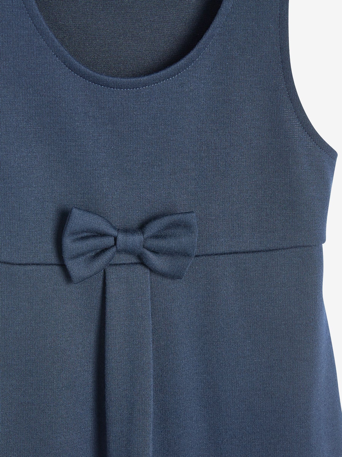 Navy Jersey Stretch Bow School Pinafore (3-14yrs) image 7