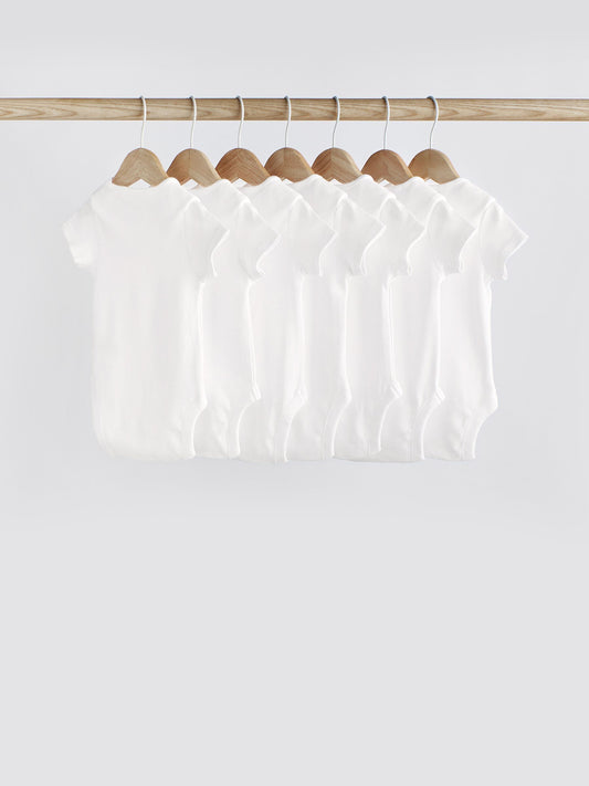 Dsiney Kidz - White Essential 7 Pack Short Sleeve Bodysuits image 2